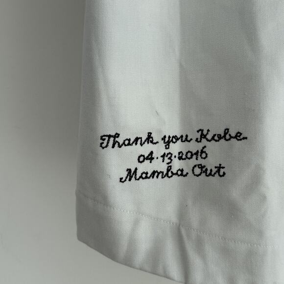 Nike Kobe Mamba Jersey Mens Medium White Black Baseball Shirt Bryant NBA 24 - Picture 2 of 11